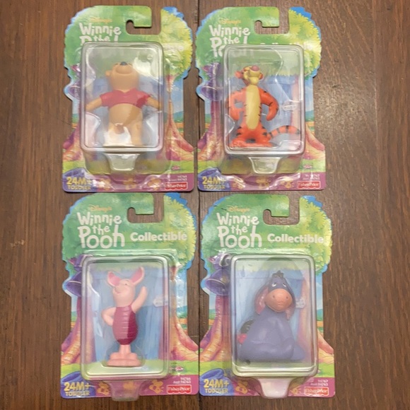 New in sealed boxes 4 pc vintage Winnie the Pooh figurines by Fisher Price, 2000 - Picture 9 of 10
